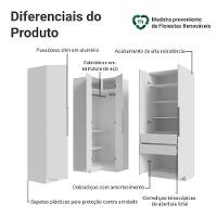 Guarda-roupa Modulado De Canto 310 Cm 5 Portas 2 Gavetas Branco Neo Madesa 01