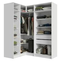 Guarda-roupa Modulado De Canto 310 Cm 5 Portas 2 Gavetas Branco Neo Madesa 01 - 6