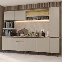 Armário De Cozinha Completa 280 Cm Crema Nice Madesa 03 - 1