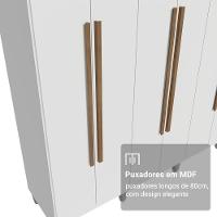 Guarda-roupa Casal Com Pés 8 Portas Batentes Branco-branco-rustic Saturno Madesa - 6
