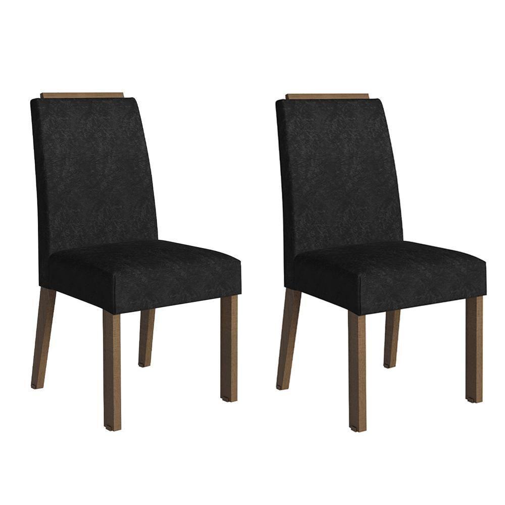 Kit 2 Cadeiras De Jantar 4255 Com Espaldar Rustic-oxford Madesa - 1