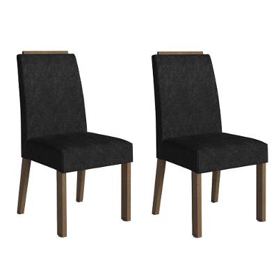 Kit 2 Cadeiras De Jantar 4255 Com Espaldar Rustic-oxford Madesa