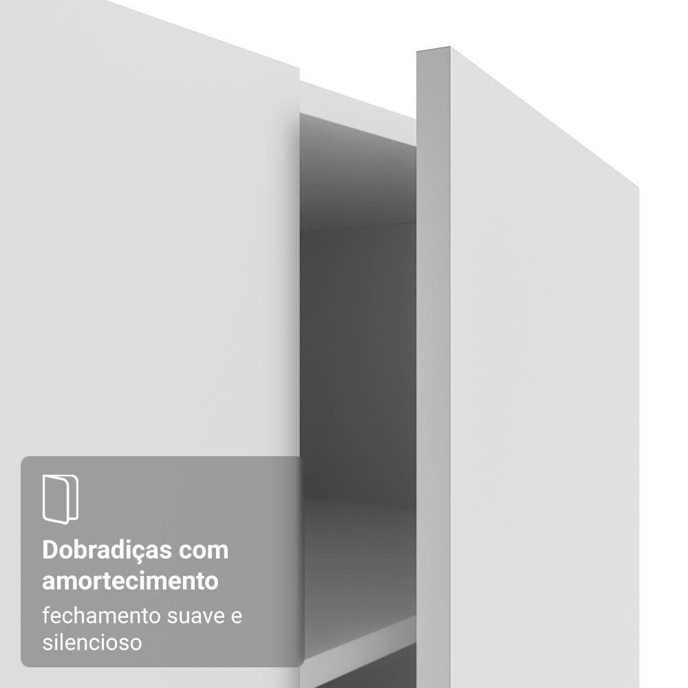 Guarda-roupa Modulado 2 Portas 2 Gavetas 4 Prateleiras Branco Neo Madesa - 8