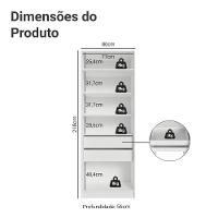 Guarda-roupa Modulado 2 Portas 2 Gavetas 4 Prateleiras Branco Neo Madesa - 2