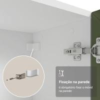 Cristaleira 70 Cm 2 Portas De Vidro Com Pés Cônicos Branco-verde-branco Vik Madesa - 8