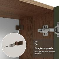 Cristaleira Suspensa 70 Cm 2 Portas De Vidro Rustic-verde Vik Madesa - 9