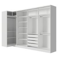 Guarda-roupa Modulado Neo + Guarda-roupa Royale 3 Portas De Correr De Espelho Branco Madesa - 10