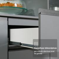 Armário De Cozinha Completa 240 Cm Cinza Nice Madesa 06 - 7
