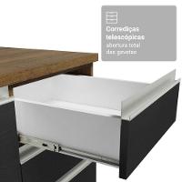 Armário De Cozinha Completa 270cm Rustic/preto Glamy Madesa 16 - 7