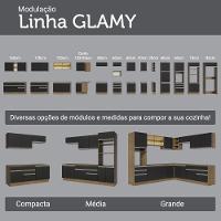 Armário De Cozinha Completa 270cm Rustic/preto Glamy Madesa 16 - 9