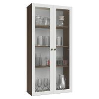 Cristaleira Suspensa 70 Cm 2 Portas De Vidro Rustic-branco Vik Madesa - 2