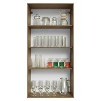 Cristaleira Suspensa 70 Cm 2 Portas De Vidro Rustic-branco Vik Madesa - 5