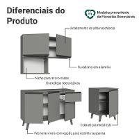 Armário De Cozinha Compacta 180 Cm Cinza Nice Madesa 02 - 10