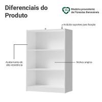 Estante Sapateira 3 Prateleiras Sem Portas Branco Madesa