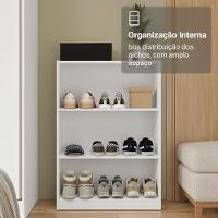 Estante Sapateira 3 Prateleiras Sem Portas Branco Madesa - 6