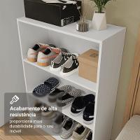 Estante Sapateira 3 Prateleiras Sem Portas Branco Madesa - 7