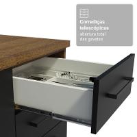 Armário De Cozinha Completa 270cm Rustic/preto Agata Madesa 11 - 7