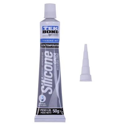 Adesivo De Silicone Acetinado Cinza - 22014001202 - Tekbond