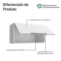 Armário Aéreo Para Quarto 60 Cm 1 Porta Basculante Branco Neo Madesa - 3