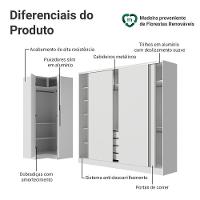 Guarda-roupa Modulado Neo + Guarda-roupa Royale 3 Portas De Correr Branco Madesa