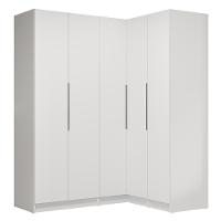Guarda-roupa Modulado De Canto 310 Cm 5 Portas 2 Gavetas Branco Neo Madesa 02 - 2