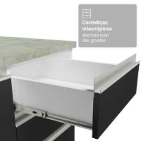 Armário De Cozinha Completa 270cm Branco/preto Glamy Madesa 16 - 9