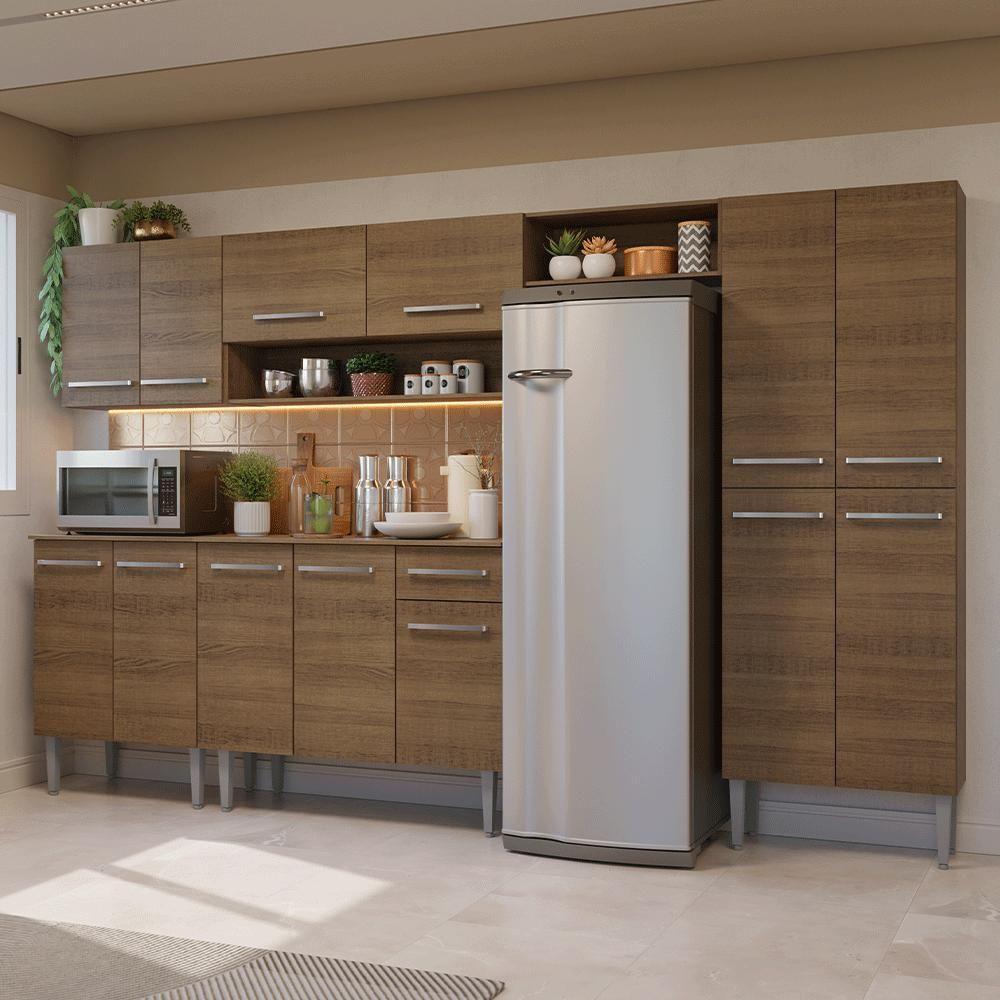 Armário De Cozinha Completa 293cm Rustic Emilly Madesa 011 - 1