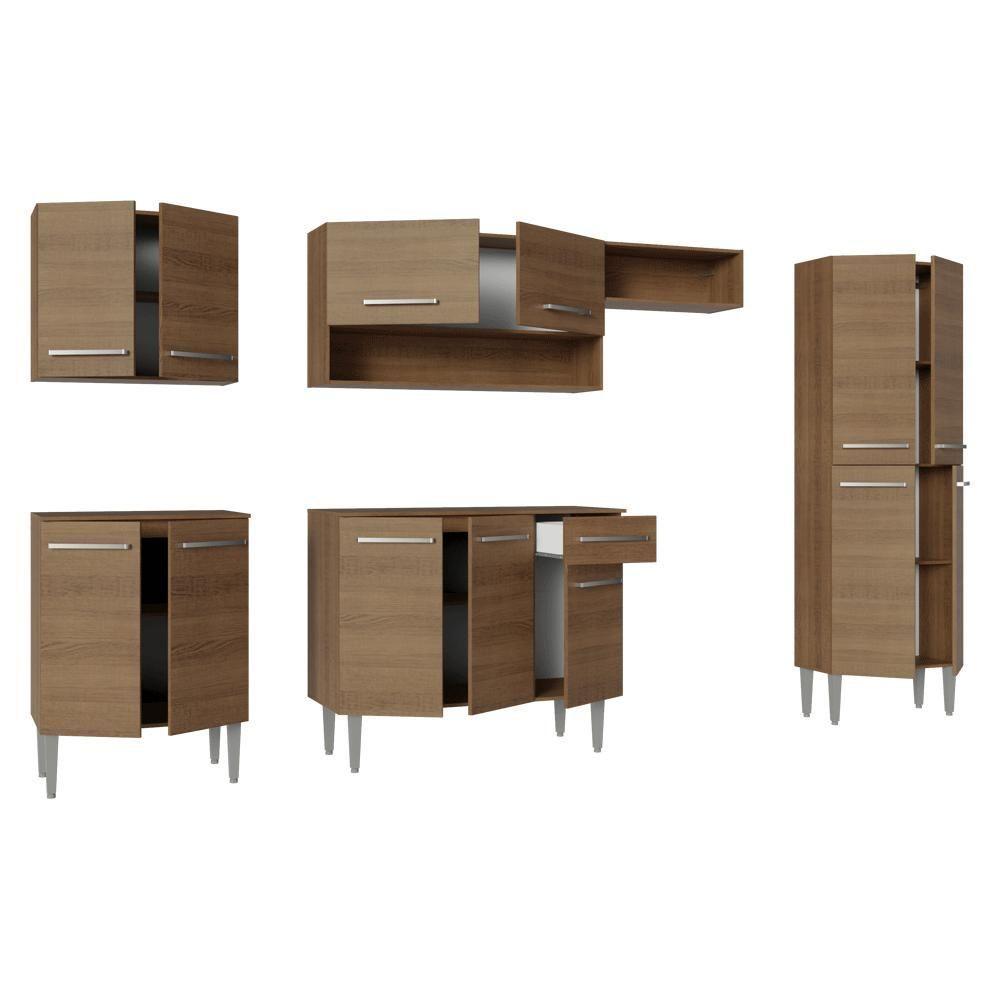Armário De Cozinha Completa 293cm Rustic Emilly Madesa 011 - 8