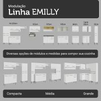 Armário De Cozinha Compacta 156 Cm Branco Emilly Madesa 02 - 9