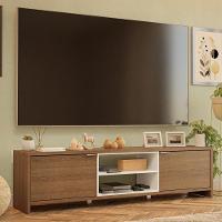 Rack Para Tv Até 80 Polegadas 180cm 2 Portas Rustic-branco Linz Madesa - 1