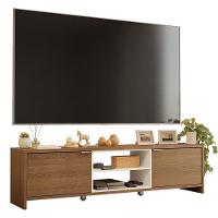 Rack Para Tv Até 80 Polegadas 180cm 2 Portas Rustic-branco Linz Madesa - 2