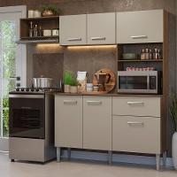 Armário De Cozinha Compacta 196cm Rustic-crema Aura Madesa - 1