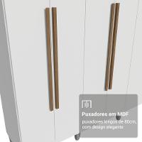 Guarda-roupa Casal Com Pés 6 Portas Batentes Branco-branco-rustic Saturno Madesa - 6