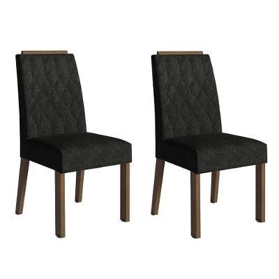 Kit 2 Cadeiras De Jantar 4256 Com Espaldar Rustic-oxford Madesa