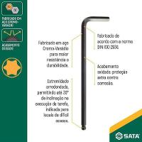 Chave Hexagonal Curta 6mm - St84312l - Sata Chave Hexagonal Curta 6mm Sata St84312l - 3