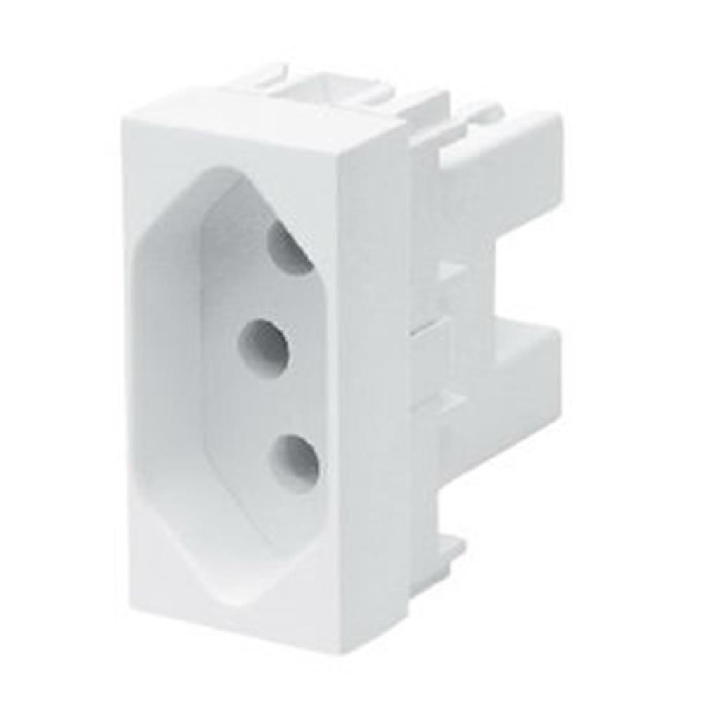 Módulo Tomada 2p+t 10a 250 Volts Habitat - 2061 - Fame Tomada Padrao 2p+t 10a 250v Fame 062.2061.3 - 1