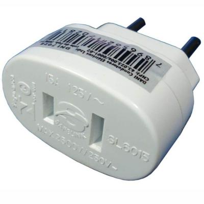 Adaptador Universal 2p Chato Para Redondo - 7028 - Key West Adaptador Univ.2pinos Chato P-red.key We 7028 .