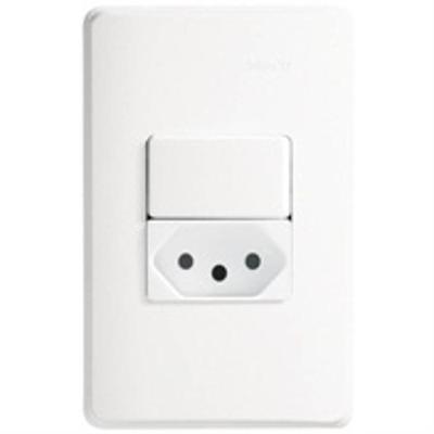 Interruptor Paralelo + Tomada 2p + T 10a 250v 4x2 Zeffia - 680114 - Pial Inter.paralelo+tomada 2p+t 10a 250v 4x2
