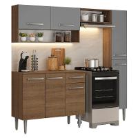 Armário De Cozinha Completa 197 Cm Rustic-cinza Emilly Madesa 01 - 2