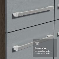 Armário De Cozinha Completa 197 Cm Rustic-cinza Emilly Madesa 01 - 6