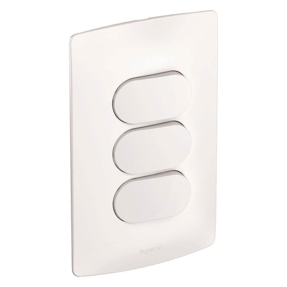 3 Interruptores Simples 4x2 10a Ny Branco Nereya - 663102 - Pial 3 Interr.simples 4x2 Ny Br 10a Nereya - 1