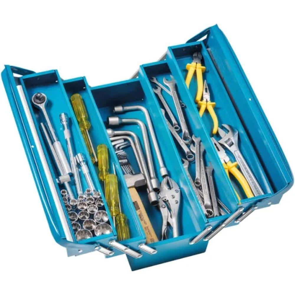 Caixa Metálica Para Ferramentas Com 5 Gavetas Azul - 43800005 - Tramontina - 3