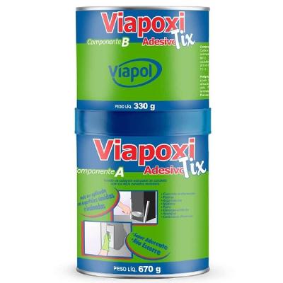 Adesivo Estrutural Bicomponente Viapoxi Tix 1 Kilo - V0510625 - Viapol Viapoxi Adesivo Tix 1 Kilo - V0510625 - Viapol