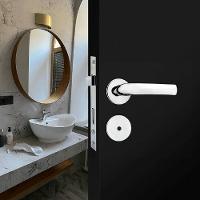 Conjunto De Fechadura 1400 Para Banheiro Viena Roseta Cromada 1420-27rc - 94357 - Silvana - 3