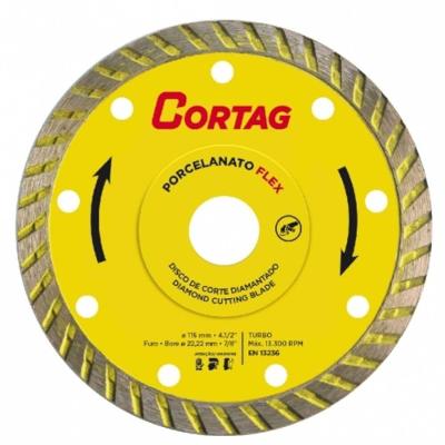 Disco Diamantado Turbo Porcelanato Flex - 61577 - Cortag Disco Diamantado Turbo Porcelflex - 61577 - Cortag