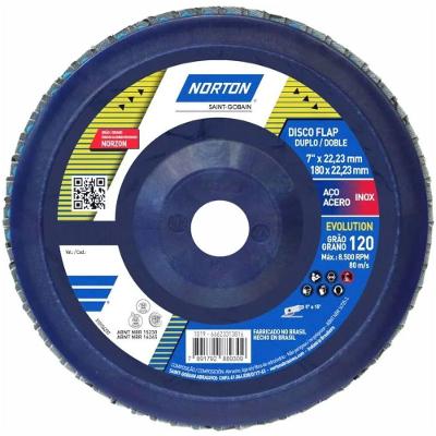 Disco Flap Evolution R822 Grão 120 180x22,23mm - 66623313816 - Norton