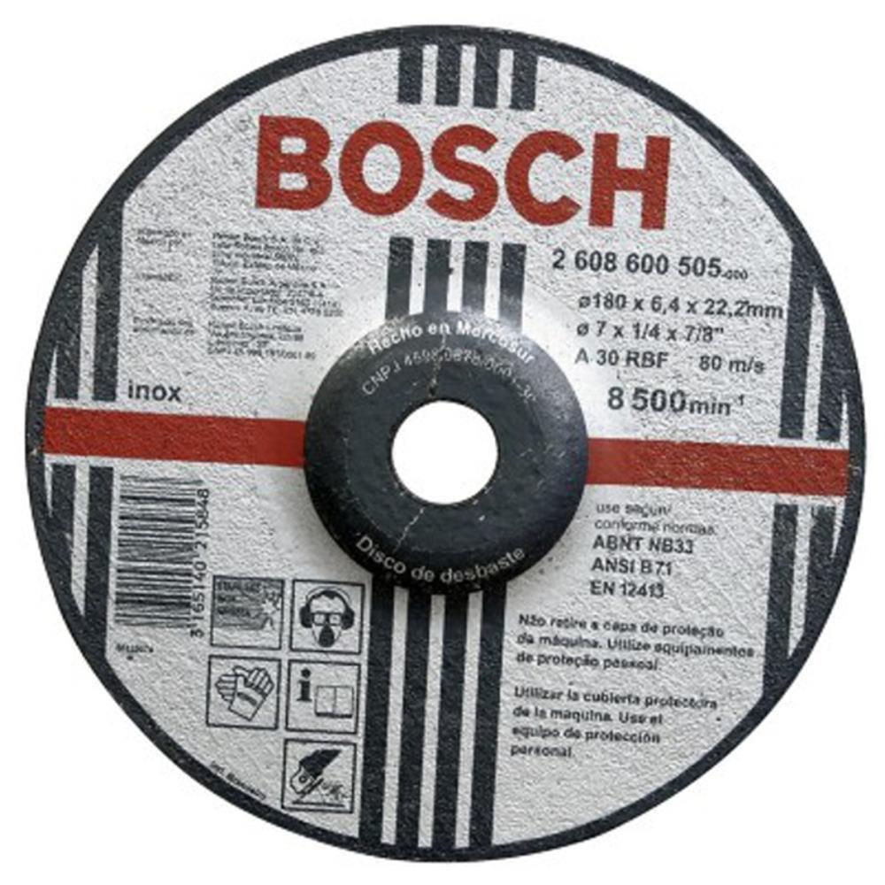 Disco De Desbaste Para Inox A30 7x1-4x7-8 - 26086.005.05 - Bosch Disco Desb.p-inox 7x1-4x7-8 A30 Bosch 2608600505 - 1
