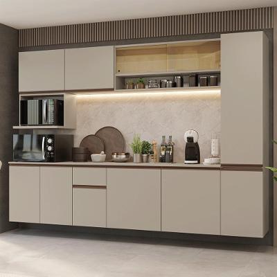 Armário de Cozinha Completa Nice 10 Portas 1 Gaveta MDP 280 cm Creme