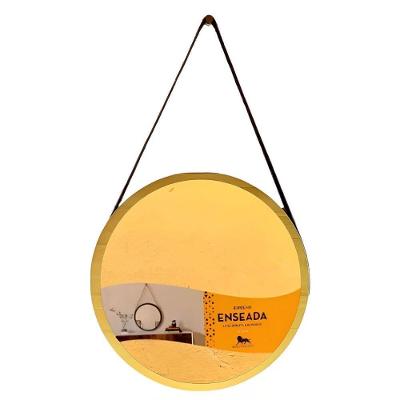 Espelho Redondo Linha Enseada 50 X 30cm Dourado - 10302.075do - Leão