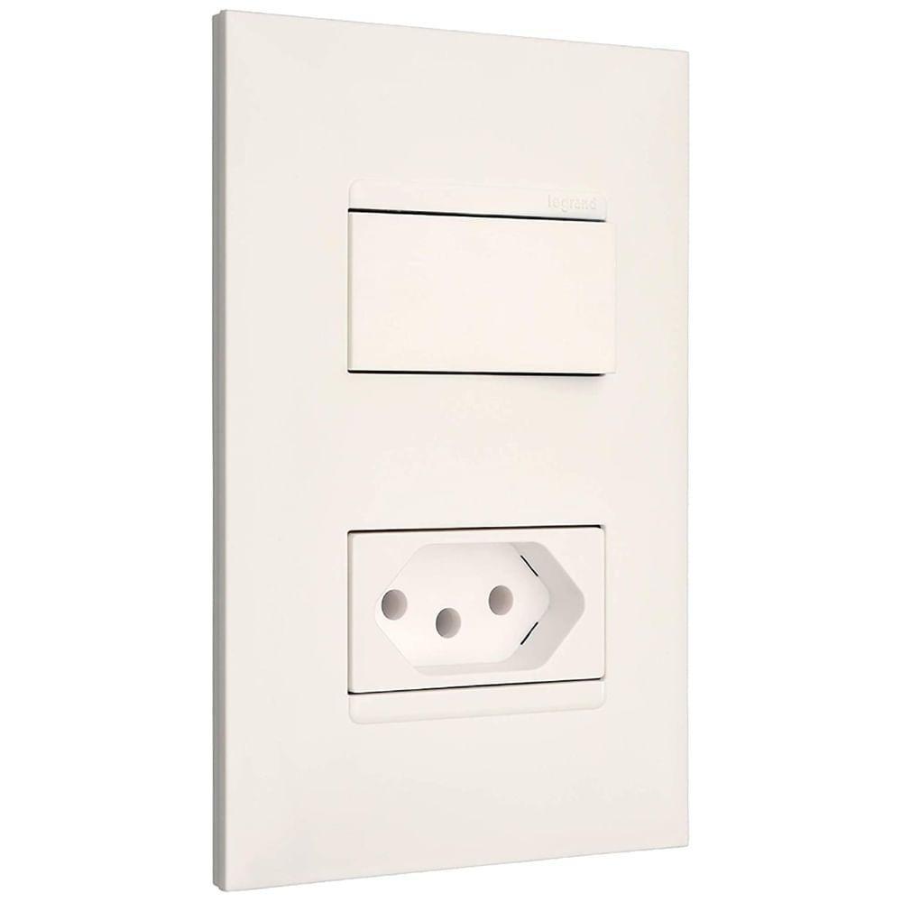 Interruptor Paralelo E Tomada 2p+t De 10 Ampères 4x2 Branca - 615078bc - Pial Plus - 2